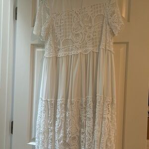 White Lace Babydoll Dress